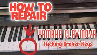 How to repair sticking Keys Yamaha Clavinova Digital Piano [upl. by Gleich]