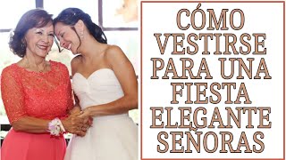 Los mejores Vestidos para fiesta casamiento para señoras mayores de 50 60 70 80 años moda elegancia [upl. by Anegue]