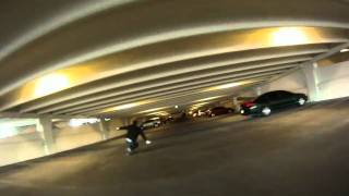 Parking structure surfing with the STOWBOARD [upl. by Neerol505]