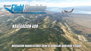 FS 2020 Navegación VOR entre Aeroclub Bariloche y Esquel fs2020 msfs2020 [upl. by Mosier]