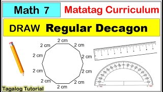 Math 7 How to draw regular decagon given its side measure matatag math7 howtodraw regulardecagon [upl. by Mackoff481]