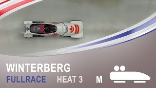 Winterberg  2Man Bobsleigh Heat 3 World Championships 2015  FIBT Official [upl. by Adiaroz194]