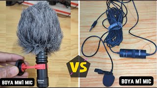 Boya byMM1 vs Boya ByM1 Microphone detail comparison mic and voice recording test [upl. by Ennaeirrac]