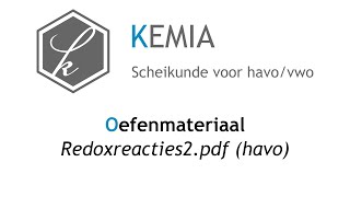 Oefenmateriaal Redoxreacties2pdf havo [upl. by Ferwerda]