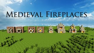 Minecraft Medieval Fireplace Designs  DOWNLOAD [upl. by Ena]