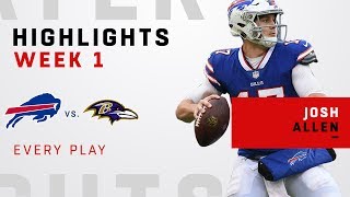 Every Josh Allen Play from NFL Debut [upl. by Aynor]