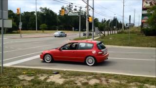 Civic Hatchback With LOUD Exhaust Revving And Flooring It [upl. by Ellehsim]