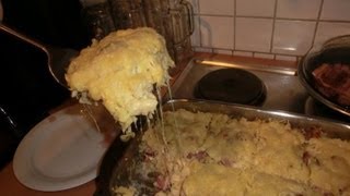 Schinkenfleckerl ham and pasta casserole [upl. by Rafat]