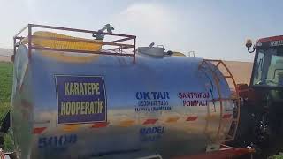 Yağmurlama tabancası ile sulama yapan tanker Oktar 5 Ton [upl. by Rehpotsirhcnhoj]