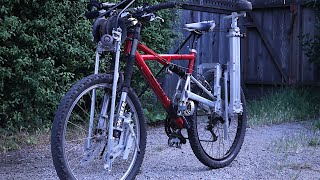 Rail Bike with folding outriggers  riding abandoned railroads on the central coast [upl. by Artus296]