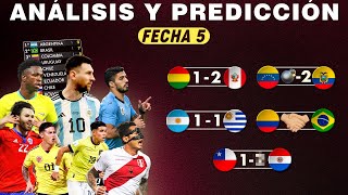 ANÁLISIS y PREDICCIÓN de la FECHA 5 de las Eliminatorias Sudamericanas Rumbo al Mundial 2026🏆 [upl. by Marc302]