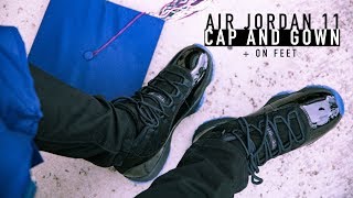 FIRST LOOK Air Jordan 11 Cap and Gown  On Feet  SHIEKH [upl. by Hilarius543]