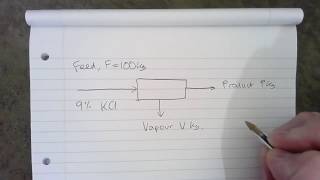 Solving the material balance for an evaporation process [upl. by Enej565]