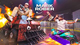 Dude Perfect vs Mark Rober Battle Bots [upl. by Enoitna]