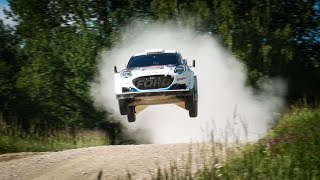 Adrien Fourmaux Ford Puma Hybrid Rally1  Pre Event Test WRC Rally Poland 2024  BIG JUMPS [upl. by Eiramanna]