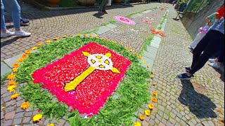 Infiorata del Corpus Domini Sassello Italy 11 Jun 2023 [upl. by Hallock]