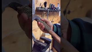 Adding paracord to my axe 🪓 handle to protect the wood handle axe Overstrikeaxe outdoors [upl. by Arrotal]