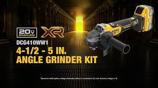 COMING SOON Dewalt MAX XR® Angle Grinder 412 inch to 5 inch DCG410WW1 [upl. by Yblok]