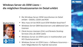 Windows Server als OEM Lizenz  die möglichen Einsatzszenarien im Detail erklärt [upl. by Fenn]