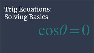 Solve cosθ0 – Trig Equations Solving Basics [upl. by Pollux34]