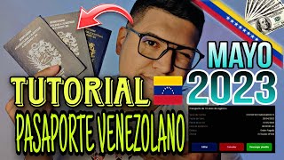 TUTORIAL PASAPORTE VENEZOLANO 🇻🇪  PASO A PASO  MAYO 2023  COMO PAGAR SOLICITUD ✅ SOLICITAR CITA 👍 [upl. by Groscr]