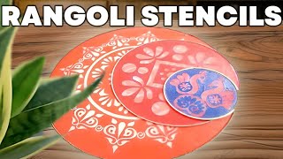 How to use rangoli stencils [upl. by Enelec]