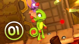 YookaLaylee and the Impossible Lair 100 Walkthrough Part 1  Capital Causeway amp Factory Fright [upl. by Sheldon]