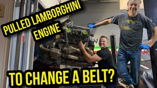 HOW TO CHANGE A SERPENTINE BELT ON A LAMBORGHINI MURCIELAGO [upl. by Sregor986]