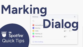 Spotfire Marking Dialog [upl. by Sklar]