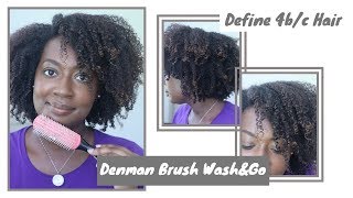 Defined Hair with the Denman Brush on my Low Porosity Type 4bc Natural Hair [upl. by Pickering]