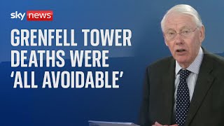 Grenfell Tower deaths were all avoidable and residents were badly failed inquiry chair says [upl. by Lubba]