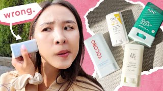 How to actually Apply SPF Sunscreen Stick  reapply over makeup [upl. by Patrick]