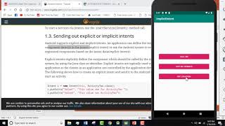 Implicit Intent in android [upl. by Semyaj68]