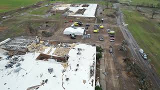 Crestview Middle and Elementary school tornado damage [upl. by Fillian]