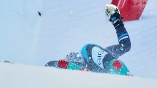 Extreme heavy CRASH Barnabas Szollos at the Kitzbühel Downhill  Abfahrts training 2024 [upl. by Niwrad398]