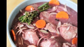 Red Wine Marinade For Coq Au Vin And Boeuf Bourguignon [upl. by Reivilo747]