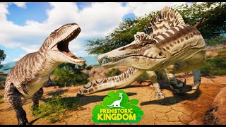 Spinosaurus and Carcharodontosaurus  Prehistoric Kingdom Update Showcase [upl. by Hartzell]