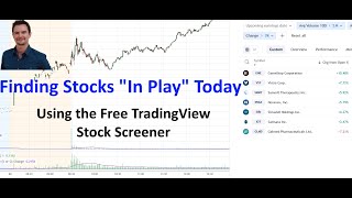 How to Find Stocks quotIn Playquot Today Using TradingView Screener [upl. by Letsirk740]