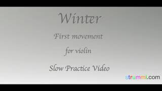 Vivaldi Winter 1st Movement for Violin Simplified Slow Piano Accompaniment [upl. by Fischer]