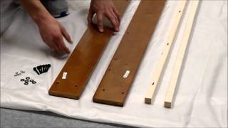 All Wood Platform Bed Assembly VideoStep 1 [upl. by Kuehnel]