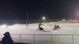 Snowmobile Racing Slow Motion  2024 Midwest Ridein [upl. by Anyar943]