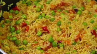 Quick Garlic Turmeric Rice Recipe for LUNCH [upl. by Chaing264]