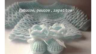 Patucos escarpines peucos botitas bebe a crochet 1ª parte [upl. by Nolahp101]