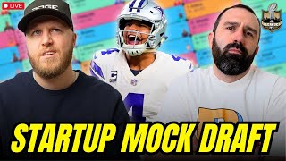 LIVE 2024 Dynasty Fantasy Football Startup Mock Draft  12 Team Superflex PPR TEP [upl. by Asselem]