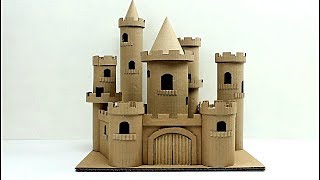 cómo hacer un castillo de cuento con cartón how to make a cardboard story castle [upl. by Tsew]