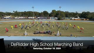 DeRidder High School Marching Band in Exhibition at the DeRidder Marching Festival 2024 [upl. by Bluma]