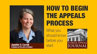 Florida Appeals Journal 20 How to begin the appeals process [upl. by Hsihsa]