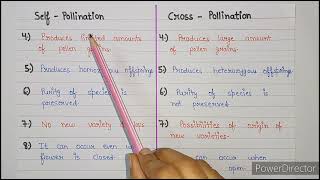 Difference between self pollination and cross pollination  Self pollination and cross pollination [upl. by Marsha]