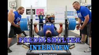 Bench Press World Champion Freddi Smulter interview Full Training 2017 [upl. by Aynotal]