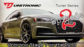 Audi B9 S4S5 ECU Tune comparison APR and Unitronic Stage 1  Episode 2 Unitronic at the Dyno [upl. by Yraeg]